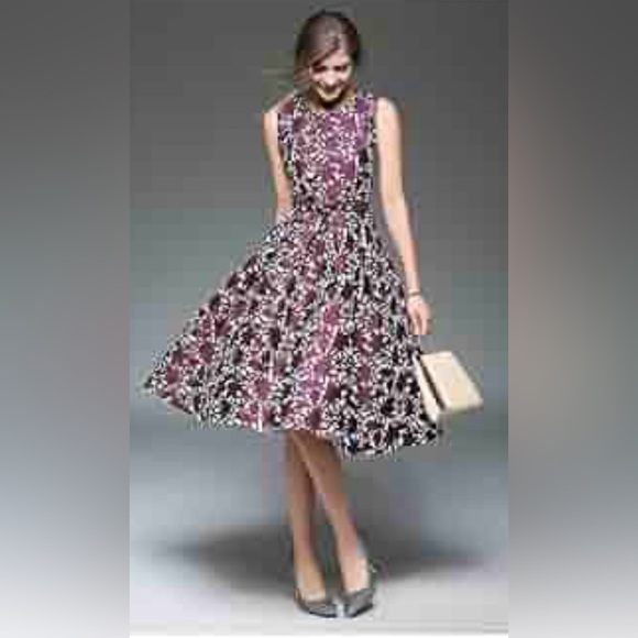 💟 Showstopper Belted Cocktail Dress Size 12 - Picture 6 of 9